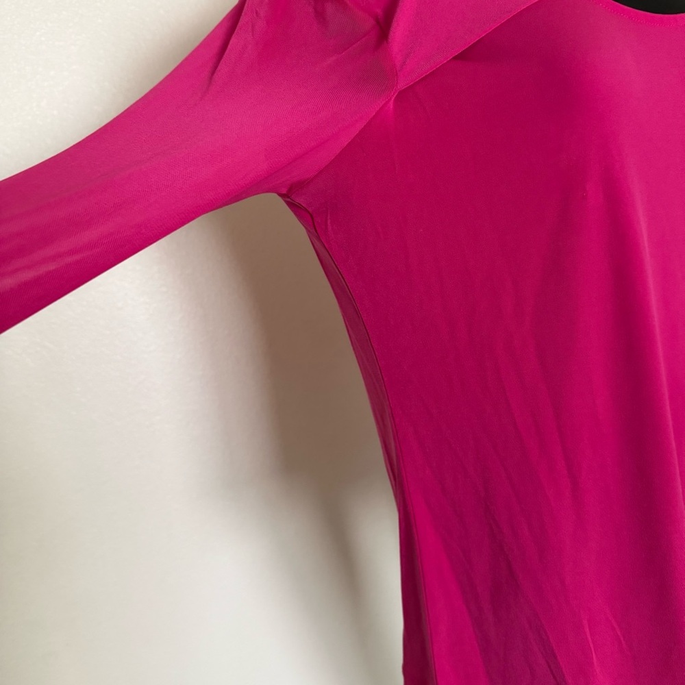 Calvin Klein Vibrant Pink Twist Blouse - Picture 5 of 12